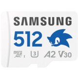 Samsung MB-MD512SA/LC1 MicroSD 512GB, PRO Plus Sonic the Hedgehog, SDXC, UHS-I U3 V30 A2, Read up to 180MB/s, Write up to 130 MB/s, for 4K and FullHD video recording, w/SD adapter | ePonuda.com