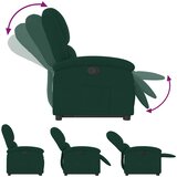 Naslonjač na podizanje tamnozeleni baršunasti | shoptok.hr