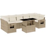  8-dijelni set vrtnih sofa od poliratana s jastucima bež | shoptok.hr