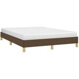 vidaXL Posteljni okvir temno rjav 140x190 cm blago | Shoptok.si