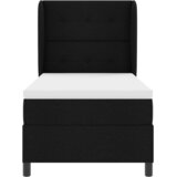Box Postelja s pomičnim dnom in vzmetnico Črna 90x190 cm Tkanina, (22052907) | Shoptok.si