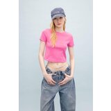 Defacto Cool Fitted Basic Short Sleeve Crop T-Shirt Cene