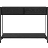  Konzolna stolica s ladicama Crni hrast 100 x 34,5 x 75 cm | shoptok.hr