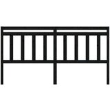  Posteljno vzglavje črno 206x4x100 cm trdna borovina, (20648386) | Shoptok.si