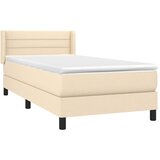  Krevet s oprugama i madracem krem 90 x 200 cm od tkanine | shoptok.hr