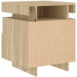  Noćni ormarić s LED svjetlima boja hrasta sonome 40x39x48,5 cm | shoptok.hr