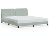  Okvir kreveta s LED-om bez madraca svjetlosivi 180x200 cm baršunasti | shoptok.hr