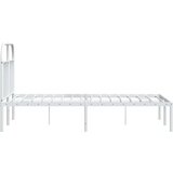 vidaXL Kovinski posteljni okvir z vzglavjem bel 120x200 cm | Shoptok.si