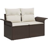  Set sofe 7 kom. Smeđa i krem bijela Poli Rattan i čelik | shoptok.hr