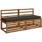  Jastučić za klupu SOEST 100% poliester Antracit 140 x 50 x 8 cm Slike