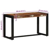 vidaXL Višebojna klupa 80x35x45 cm Obrađeno puno drvo | shoptok.hr