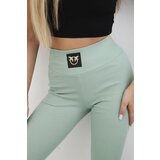 Kesi Ribbed leggings with a high waist dark mint | shoptok.hr