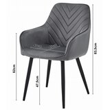 Nana stolica - tamnoplavi baršun / crne noge x 2 | shoptok.hr