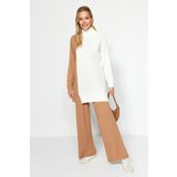 Trendyol Camel Color Block Sweater-Pants Sweater Top-Upper Set Cene