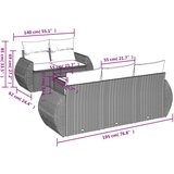vidaXL 6-dijelni set vrtnih sofa od poliratana s jastucima svjetlosivi | shoptok.hr