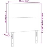  LED uzglavlje tamnoplavo 90x5x118/128 cm baršunasto | shoptok.hr