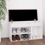 vidaXL klupa za cipele s jastukom bijela 80 x 30 x 47 cm od iverice | shoptok.hr