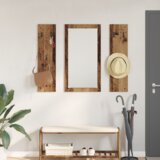 vidaXL Vješalica za kapute na zidu Staro drvo 96 x 1.5 x 90 cm | shoptok.hr