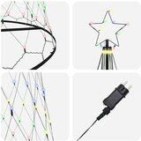 vidaXL LED božićno drvce Šareni 138.5 x 138.5 x 399 cm Metal | shoptok.hr