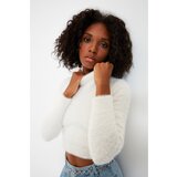 Trendyol Ecru Crop Beard Rope Knitwear Sweater Cijene