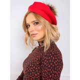 Fashion Hunters Red beret with pompoms | Shoptok.si