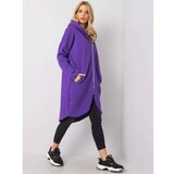 Fashion Hunters RUE PARIS Dark purple long hoodie Cene
