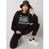 Fashion Hunters Black sweatshirt with a print Cene