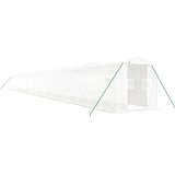 The Living Store Rastlinjak z jeklenim okvirjem bel 8 m² 24x2x2 m - Rastlinjak, (21503920) | Shoptok.si