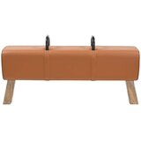  Klupa Smeđa 110 x 30 x 45 cm Prava koža | shoptok.hr
