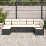  Set sofe 7 kom. Crna poliratan | shoptok.hr