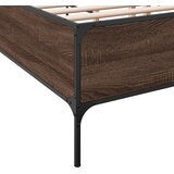  Okvir za krevet smeđi hrast 135x190cm konstruirano drvo i metal | shoptok.hr
