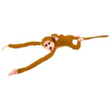 Plišana igračka majmun s bebom 70 cm - smeđa | shoptok.hr