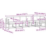  Set vanjskih sofa 6 kom. Prirodna i antracit | Eponuda.ba