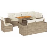 vidaXL 9-dijelni set vrtnih sofa s jastucima bež od poliratana | shoptok.hr