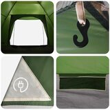 Kamping šator s krovom Zelena 4 osobe Poliester i čelik | Eponuda.com