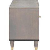 TV ormar s policom Siva 80 x 33 x 46 cm Čvrsto drvo manga | shoptok.hr