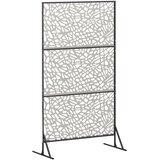  Zaslon za privatnost 100 x 50 x 180 cm Nehrđajući čelik Srebrna - Nehrđajući čelik Uzorak kamenčića | shoptok.hr
