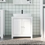 vidaXL Kopalniška omarica BERG bela 60x34x59 cm trdna borovina | Shoptok.si