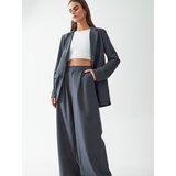 Calli Hlače z naborki 'Katy' temno siva | Shoptok.si