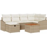  Sjedeća garnitura za vrt 7 kom. Bež poliratan 233,5 x 123,5 x 85 cm | shoptok.hr