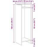  Stalak za biljke s policom Betonsko Siva 30 x 30 x 100 cm | shoptok.hr