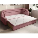 ELTAP Ružičasta sklopiva/s prostorom za odlaganje sofa od šenila s desnim kutom 223 cm Fabillo – | shoptok.hr