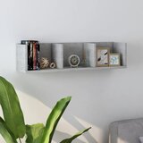 vidaXL zidna polica za CD-ove siva boja betona 75 x 18 x 18 cm iverica Cijene