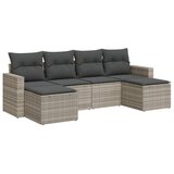  6-dijelni set vrtnih sofa od poliratana s jastucima svjetlosivi | shoptok.hr
