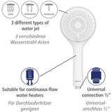 Wenko Bijeli set za tuš kabinu od nehrđajućeg čelika 70 cm Watersaving – | shoptok.hr