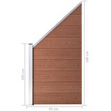 PANEL za ogradu WPC 95 x (105 - 180) cm smeđi | shoptok.hr