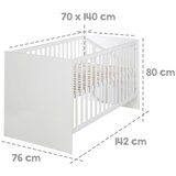 Roba Bela otroška posteljica 70x140 cm Lilo – | Shoptok.si