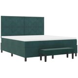 Krevet s opruga kutije Tamnozelena 200 x 180 cm Baršun | shoptok.hr