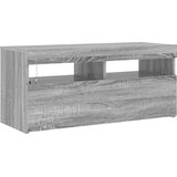 TV ormarić s LED svjetlima boja sivog hrasta sonome 90x35x40 cm | shoptok.hr