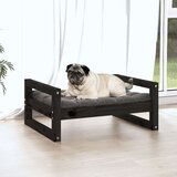 Krevet za pse crni 65 5x50 5x28 cm od masivne borovine | shoptok.hr
